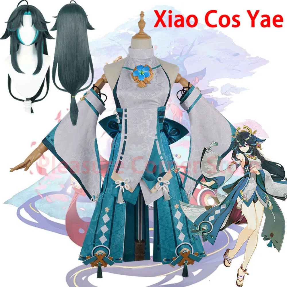 Genshin Impact 2023 Neue Version Xiao Genderswap Yae Cosplay Kostüm Hitzebeständige lange synthetische Xiao Perückencosplay