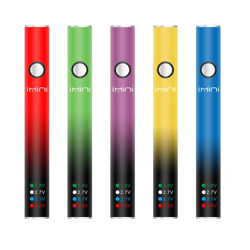 Original Imini Type C USB Passthrough Preheat Battery 350mah With Display Packaging Variable Voltage 510 Thread Vape battery For Atomizers Cartridges