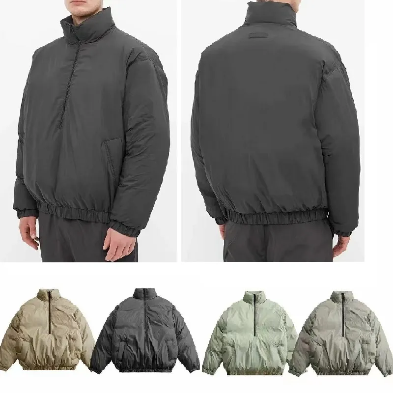 Mens Down Parkas Down Jacket Designer Puffer Jacket Mens Winter Jacket Womens Puff Designer Parka Half Zipper Pullover Coat Winter Warm Water Proof Fashion Cas