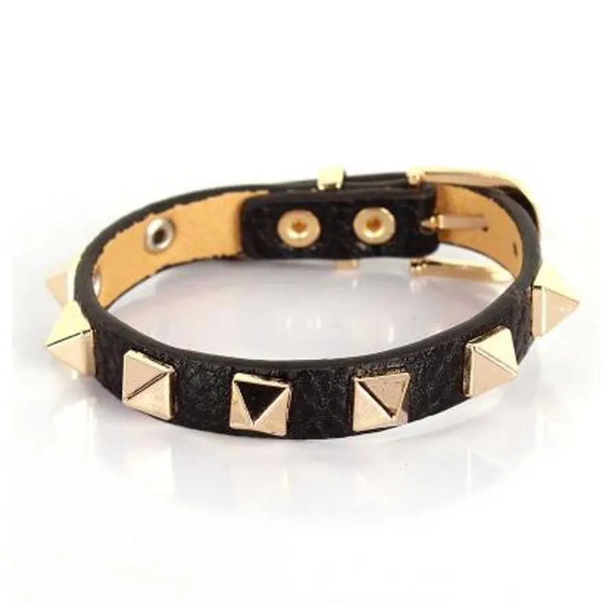nuovo braccialetto da donna BELLO stile stella alla moda e braccialetto multicolore con rivetti con cinturino da donna per regalo195q