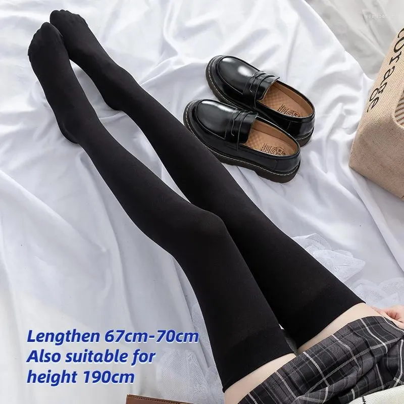 Kadın Çorap Yüksekliği 190 cm uzunluğunda tüp diz 70cmvelvet Yüksek esneklik düzgün beyaz çoraplar kayma önleyici ince kadife uyluk stokings