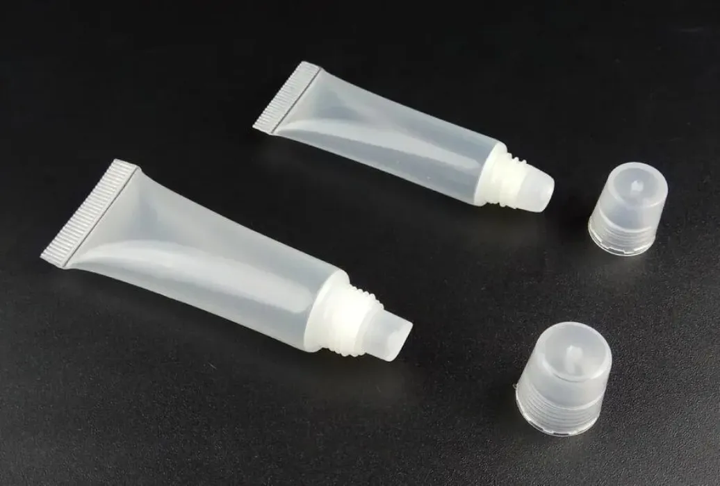 5ml 10ml Clear Plastic Empty Refillable Soft Tubes Balm Lip lipstick Gloss Bottle Cosmetic Containers Makeup Box Free ship