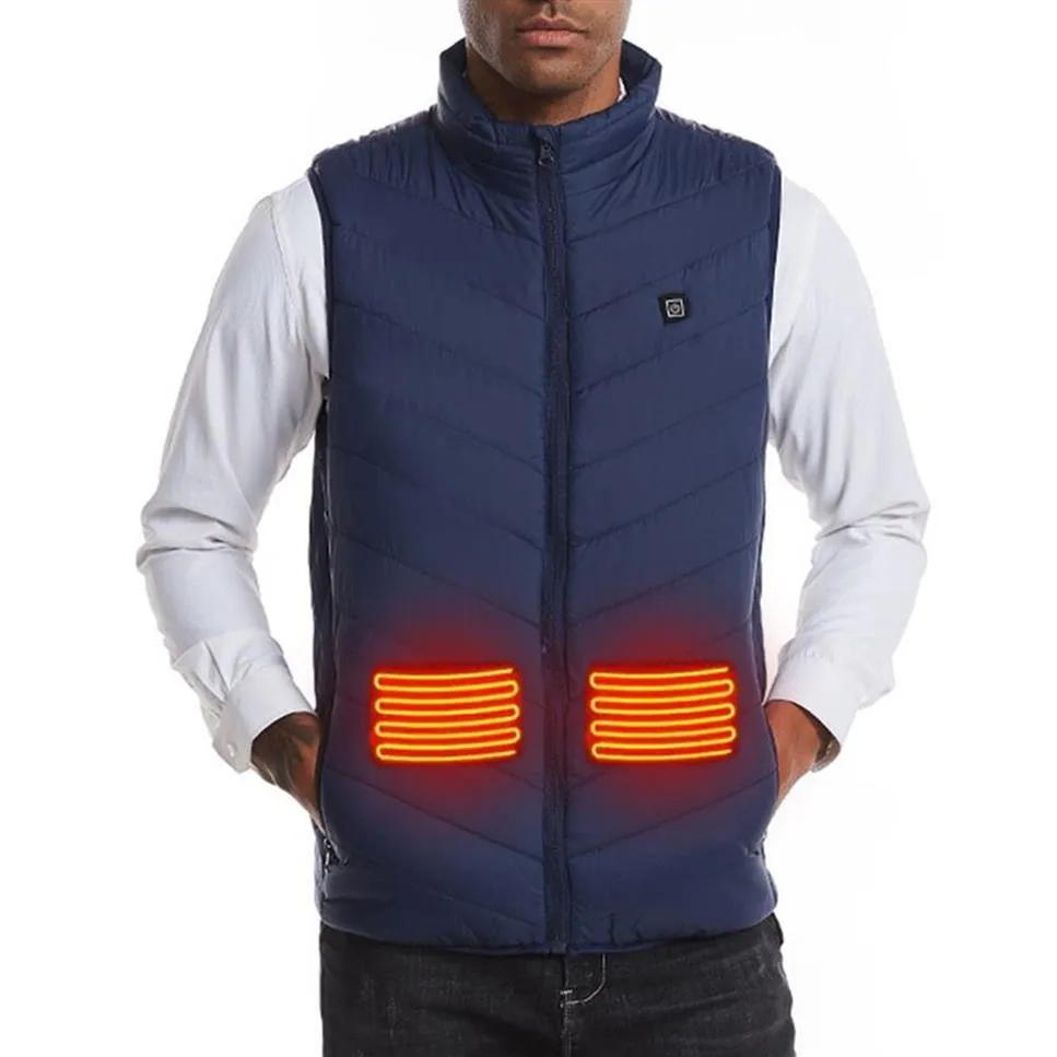 MoneRffi Mode Verwarmingsvest Wasbaar USB Opladen Verwarming Warm Vest Controle Temperatuur Outdoor Camping Wandelen Golf 2020 New295p