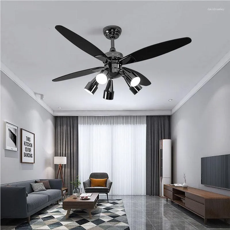 Luxury 48 Inch LED Ceiling Fans Makro Pendant Lamp With Remote Control