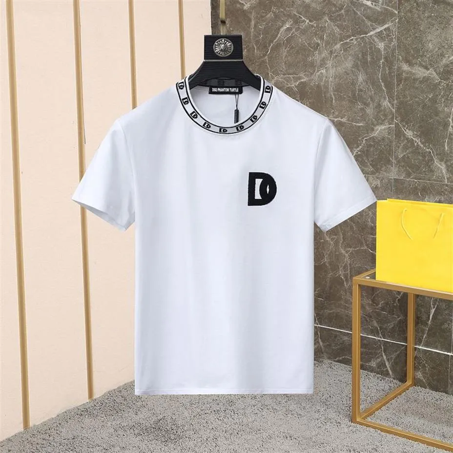 DSQ PHANTOM TURTLE Heren Designer T-shirt Italiaans Milan Fashion Logo Print T-shirt Zomer Zwart Wit T-shirt Hip Hop Streetwear 10289f