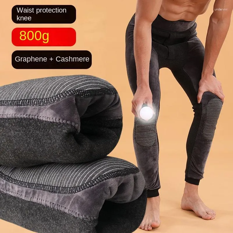 Graphene Heating Knee Pads Warm Pants, Mens Fleece Lined Pants
