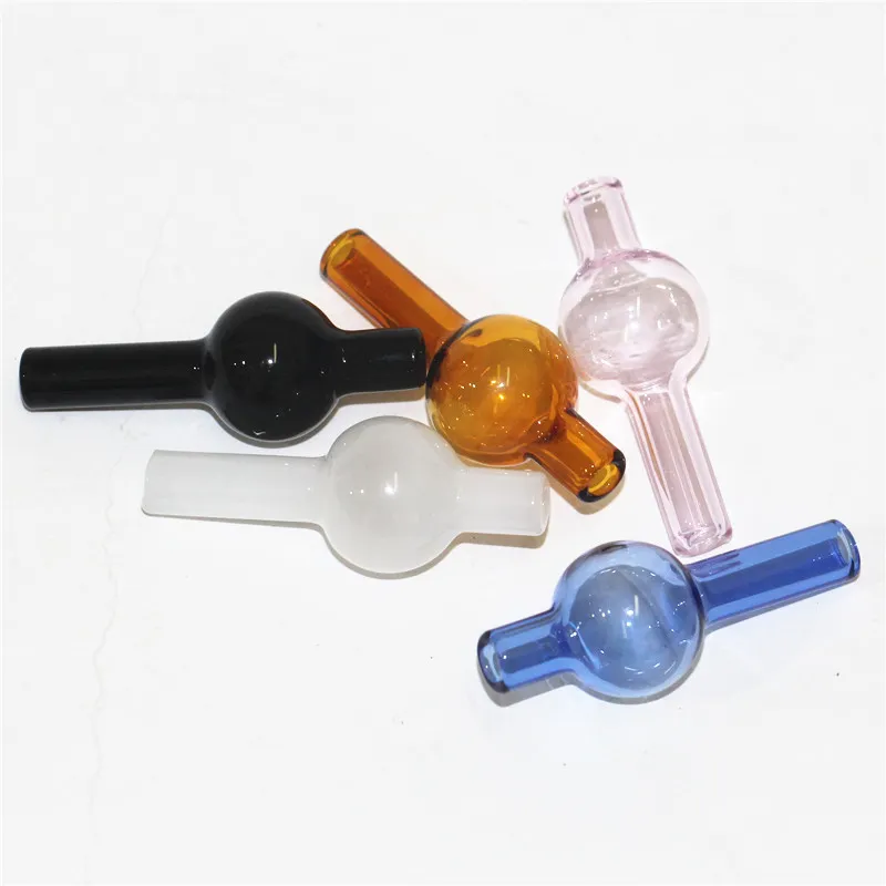 Roken Waterpijp Accessoire Universele kleurrijke glazen bubbler carb cap ronde bal koepel voor glazen waterpijp bong Quartz thermische banger Nails