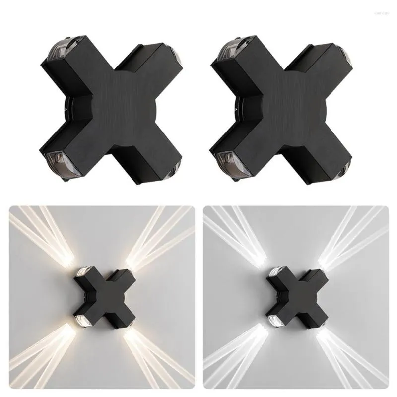 Wall Lamp 4w Led 120 Degrees High-brightness Uv Protection Cross Beam Lights For Outdoor Garden Lighting