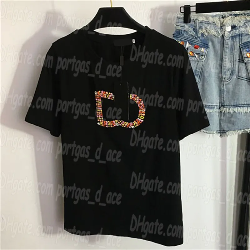 Colorful Diamonds Woman T Shirt Tees Tops Skirt Set Letters Short Sleeved Shirts Skirts Outfits Burlap Denim Short Skirt226O