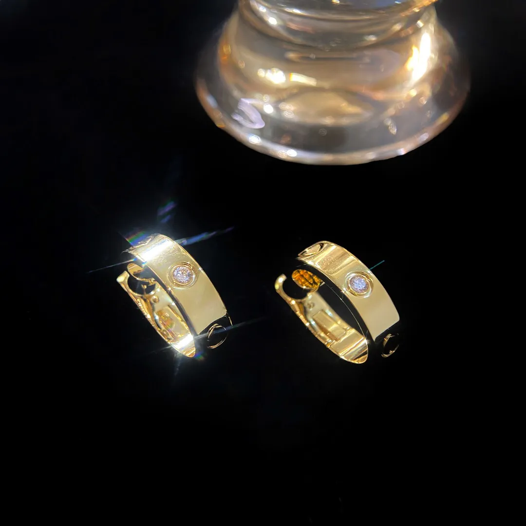 Gold Ohrstecker Titan Stahl Designer Liebe Ohrringe für Frauen Modeschmuck Hochzeit Party Geschenke