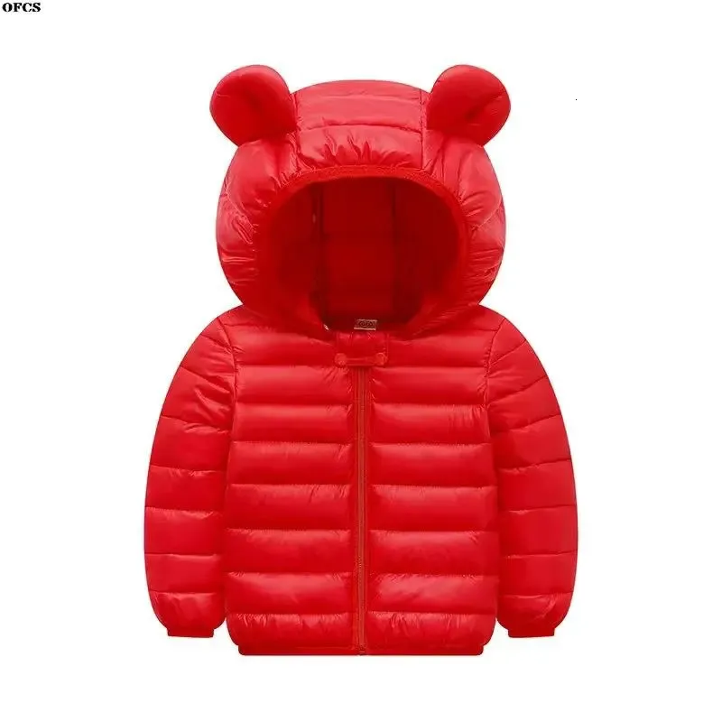 Manteau en duvet pour enfants, manteaux légers, vêtements d'hiver mignons pour bébés filles, avec oreilles, sweat à capuche, veste de printemps pour filles, vêtements pour enfants en bas âge, manteau pour garçons 231010