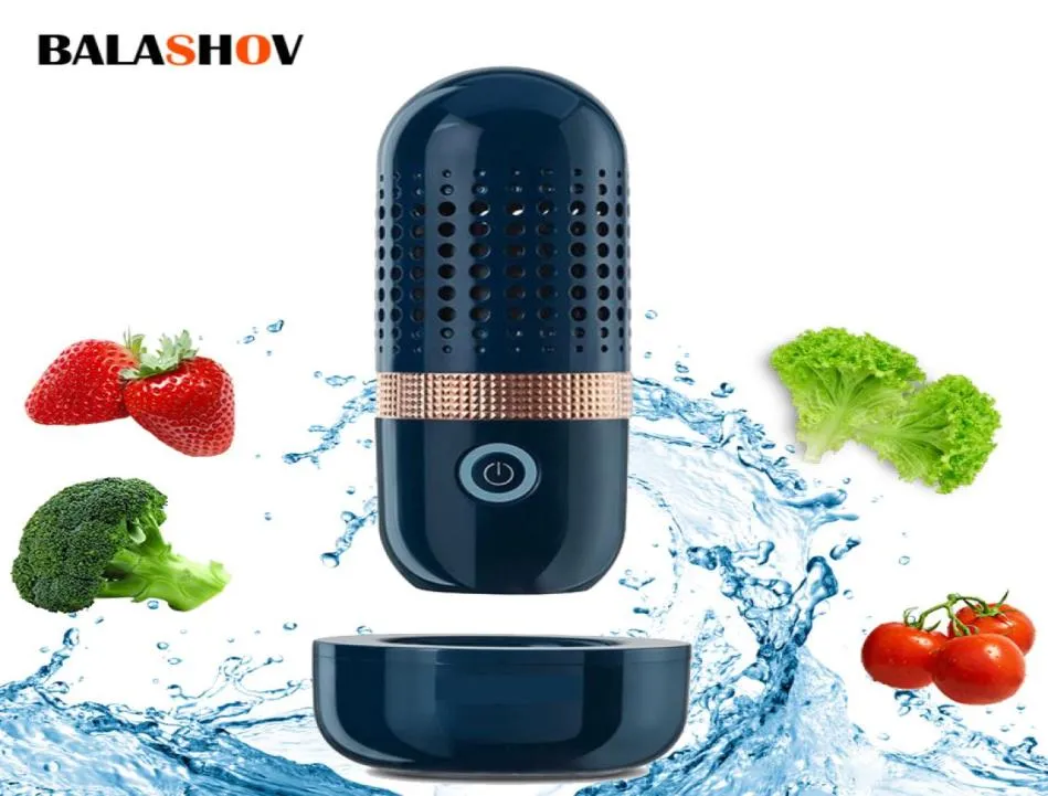 Juicers Portable Fruit and Vegetable Cleaner USB Washing Machine Kitchen Food Purifier Capsules Shape Cleaning 2210146624290