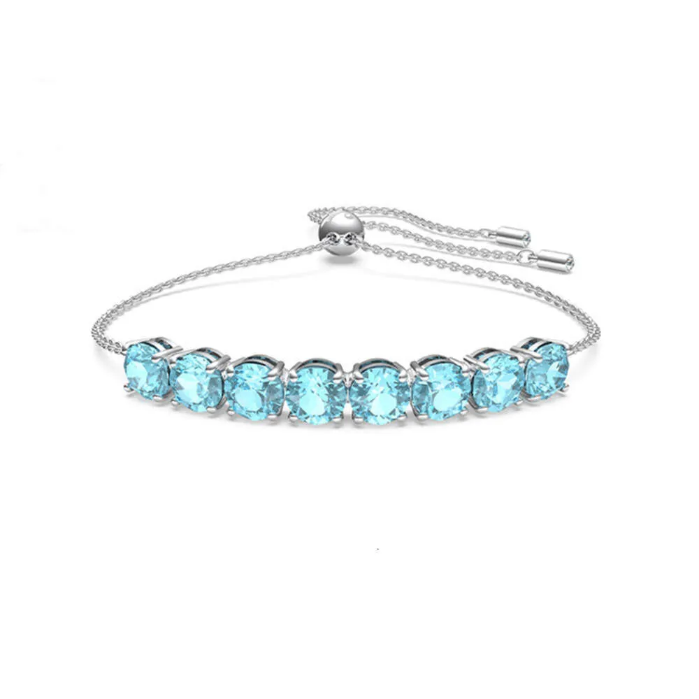 Bracelet Swarovski Designer De Luxe Mode Femmes Trois Couleurs Une Rangée Diamant Bracelet Femme Swarovski Element Cristal Bracelet Femme