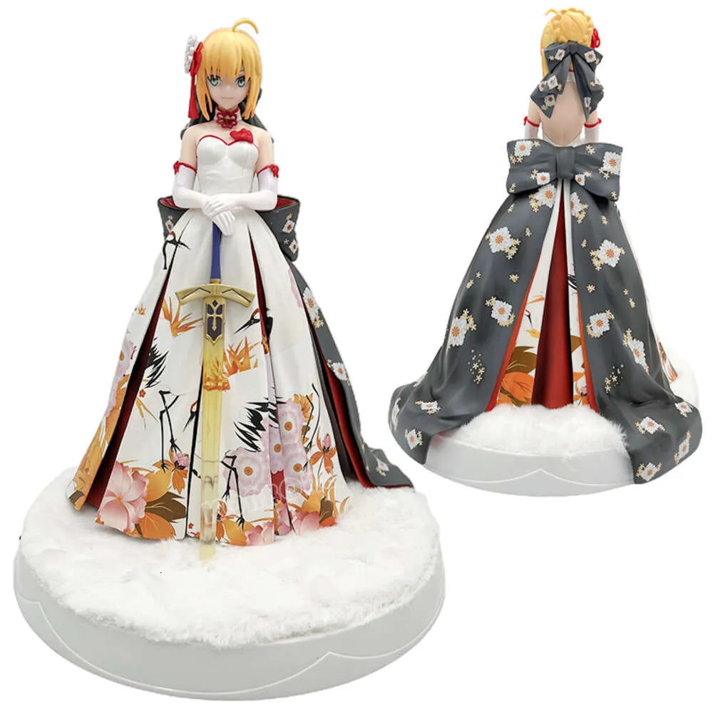 Costumes de mascotte 25 cm Fate/stay Night Saber Anime Figure Fate/grand Order Sabre Kimono Action Figure Sabre Alter Figurine Collection Poupée Jouets