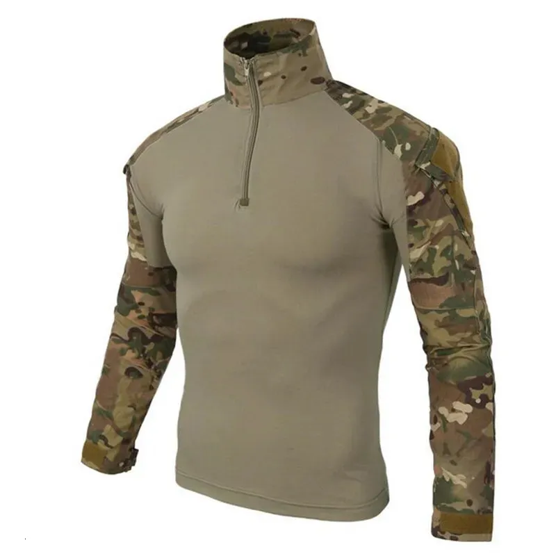 T-shirts pour hommes Uniforme militaire tactique de l'armée américaine Airsoft Camouflage Chemises éprouvées au combat Assault rapide Chemise à manches longues Battle Strike 231010
