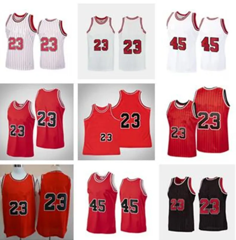 Men Michael 23 45 MJ Jersey Dennis 91 Rodman Scottie 33 Pippen Chicago Shorts Black Red White Ing Bulls Basketball Jerseys