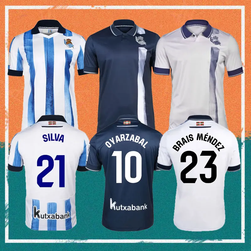 23/24 Real Sociedad Soccer Jersey 2023 Home Merino Portu Oyarzaba Maillots Shird Away X.Prieto Silva Willian J Januzaj Isakフットボールユニフォーム