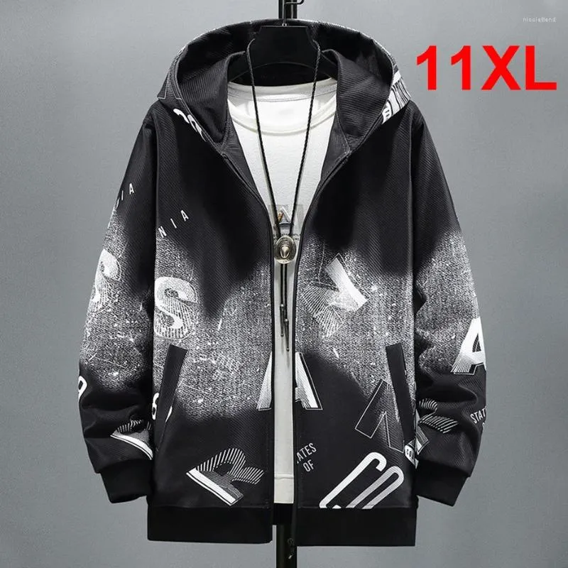 Herren Hoodies Zipper Die Männer Plus Größe 10XL 11XL Zip Up Dies Mode Streetwear Druck Groß