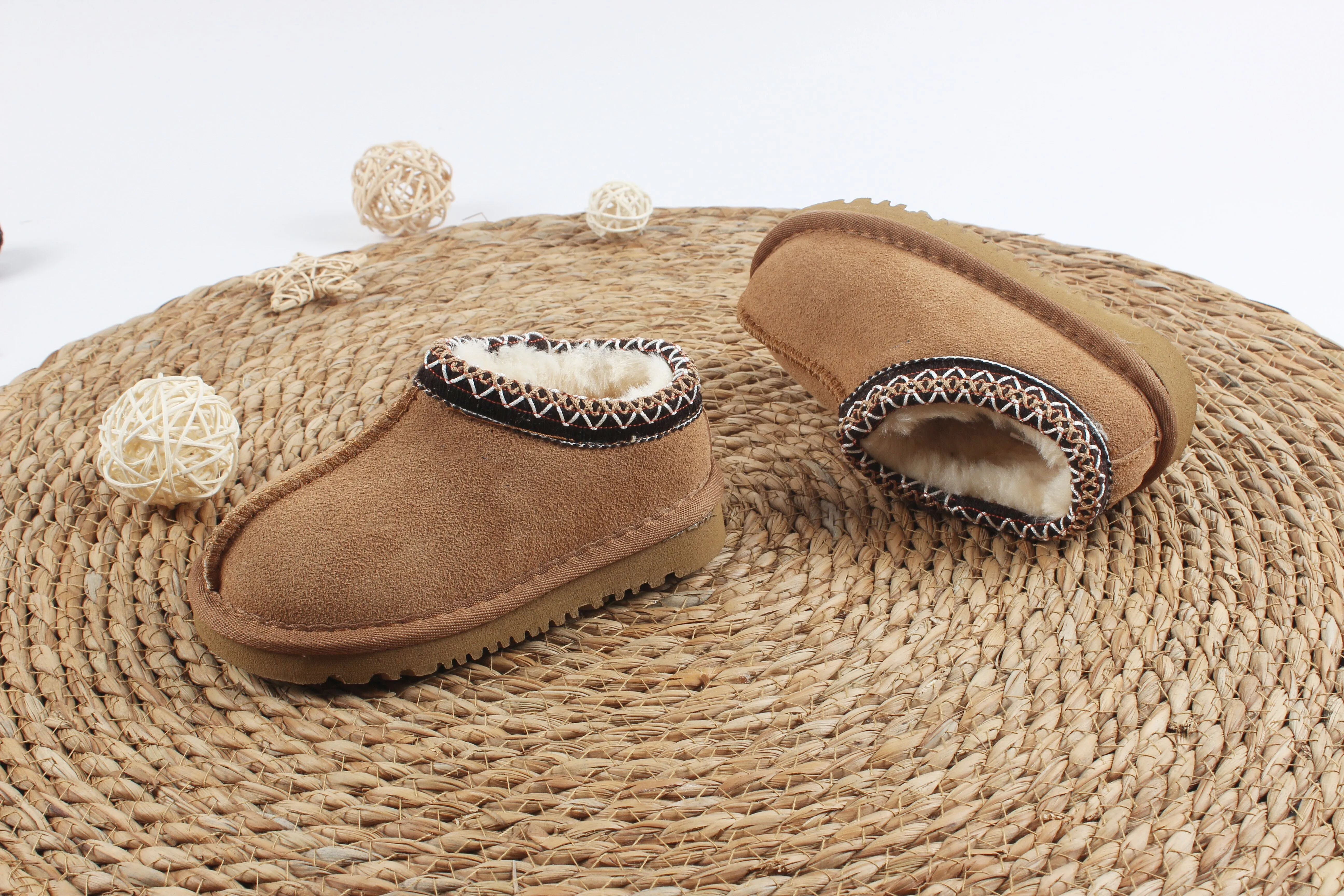 Tasman Slippers Toddler Plush Slide Australia Snow Children Shoes Winter Kids Boots Classic Mini Boot Baby Fur Booty_voghion.com
