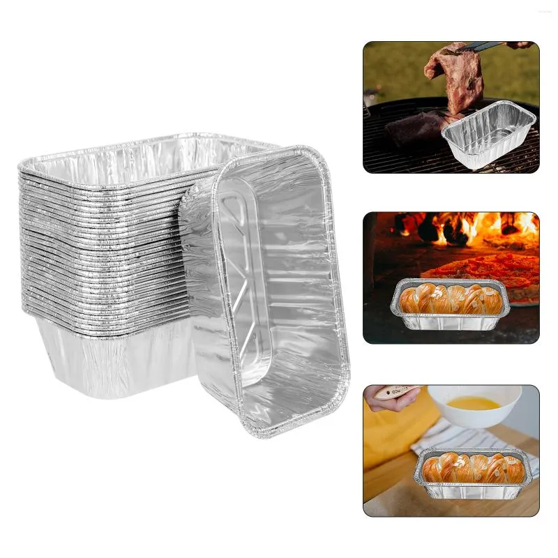 Retire recipientes caixa de lata comida pão folha bandeja churrasco suprimentos panelas acessórios para churrasco bandejas descartáveis