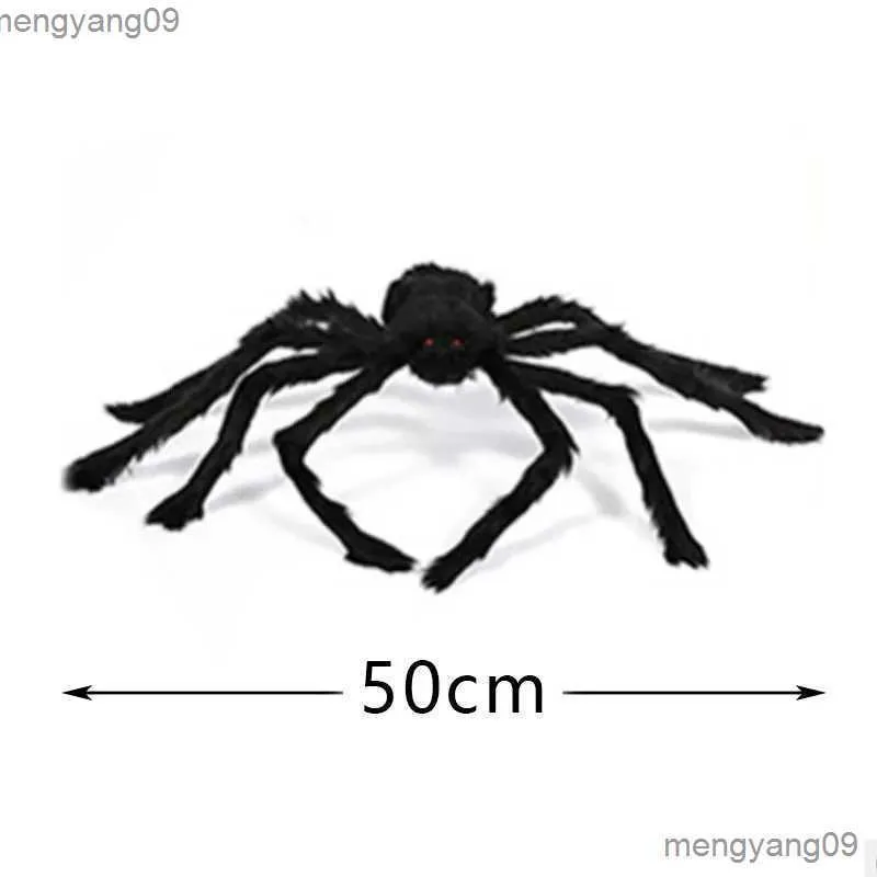 Other Festive Party Supplies Horror Giant Black Spider Halloween Party Decoration Props Kids Children Toys Haunted House Decor R231011
