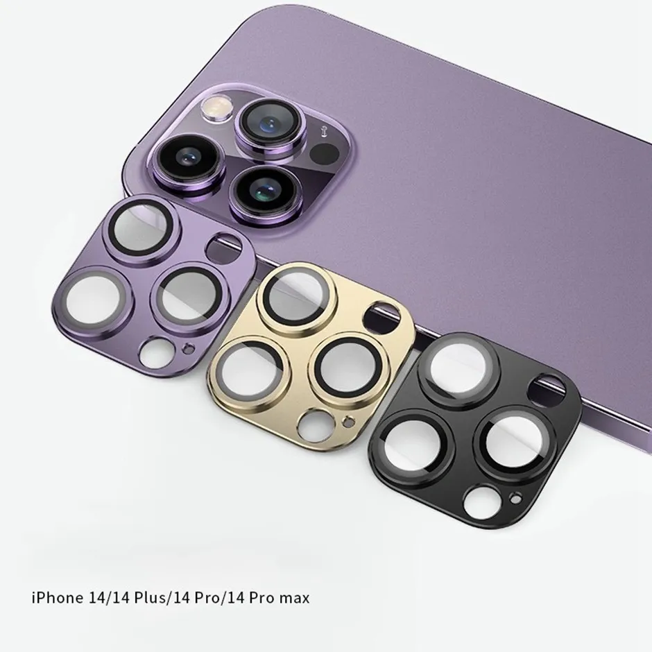 İPhone 15 14 13 12 11 PRO Ma Metal Çerçeve Koruyucular için Bir Metal Lens Kamera Koruyucu