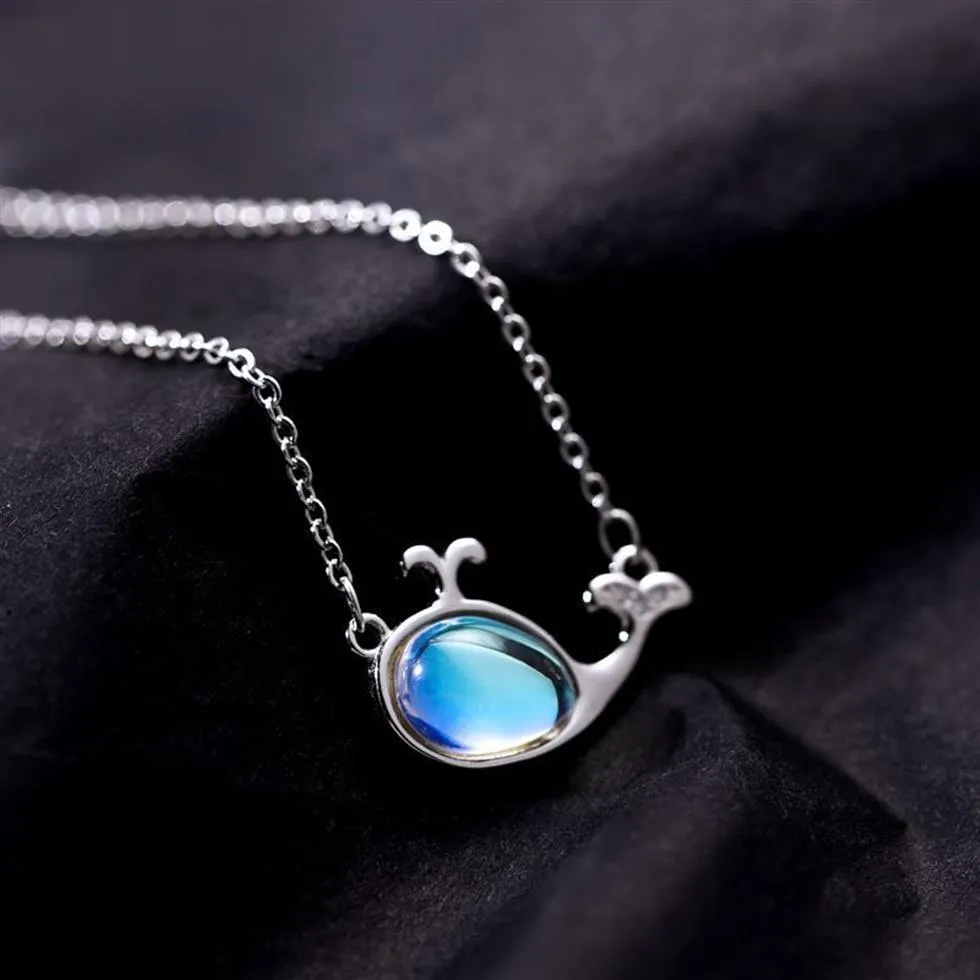 Einfache Temperament Kleine Frische Delphin Halskette Süßes Mädchen versilbert Schlüsselbein Kette Schmuck Accessories280P