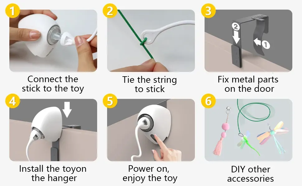 Cat Toys Electric Automatic Teaser Rope Interactive... From Bao10, $11. ...