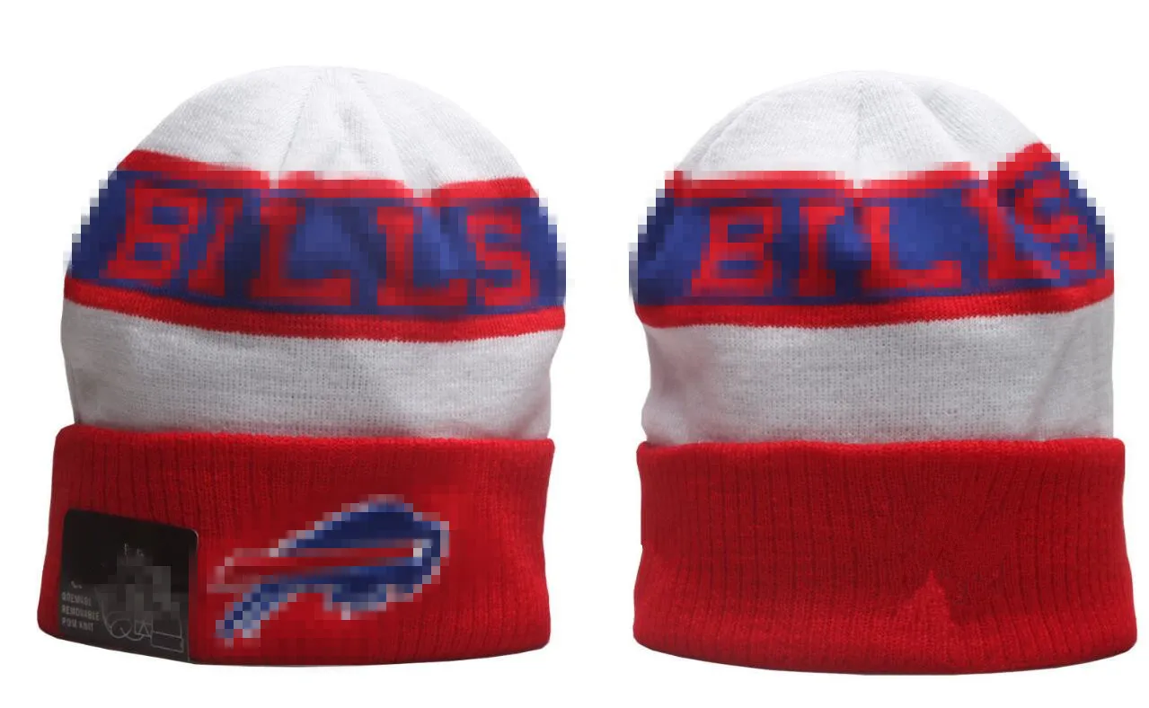 Buffalo''Bills''Beanies Bobble Hats Casquettes de baseball 2023-24 Chapeau de seau de créateur de mode Chunky Knit Faux Pom Beanie Noël Sport Bonnet en tricot a11