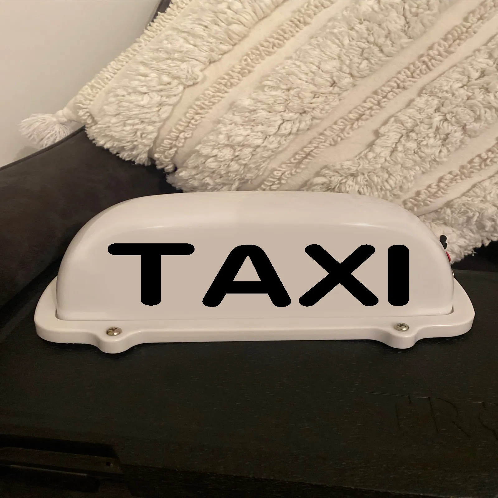 TAXI Cab Top Roof Sign USB Rechargeable Battery with Magnetic Base Waterproof Cab Indicator Sign Lamp Windshield WHITE NEW