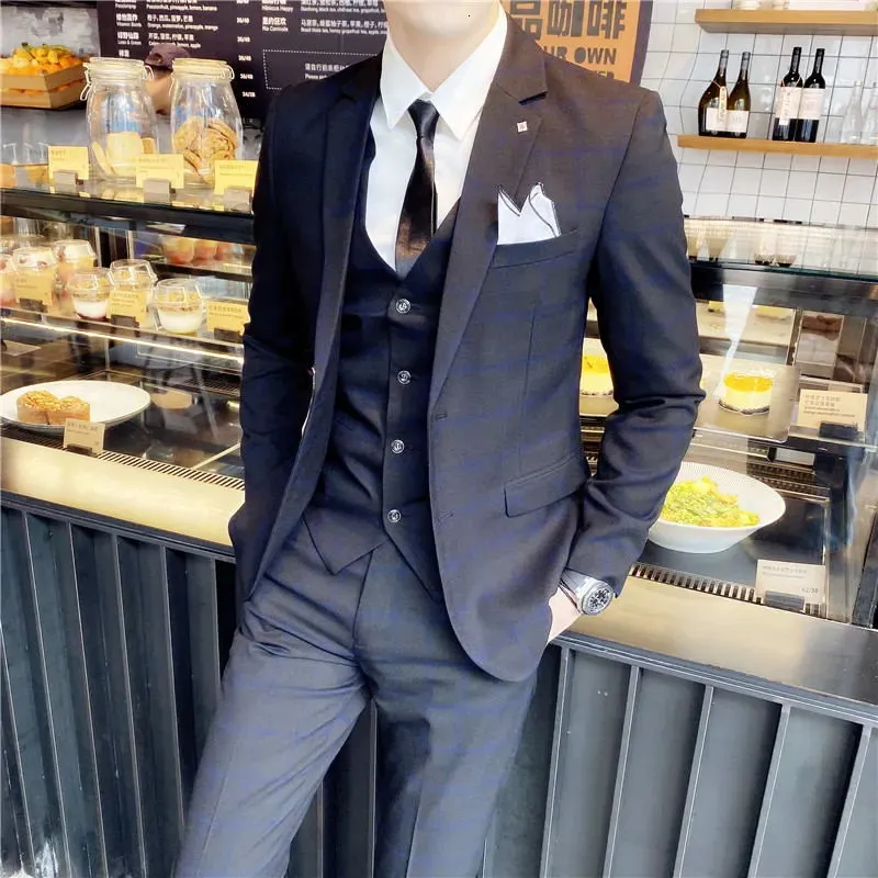 DHgate.com:Mens 3-Piece Suit Set, 5XL Blazer Vest Trousers