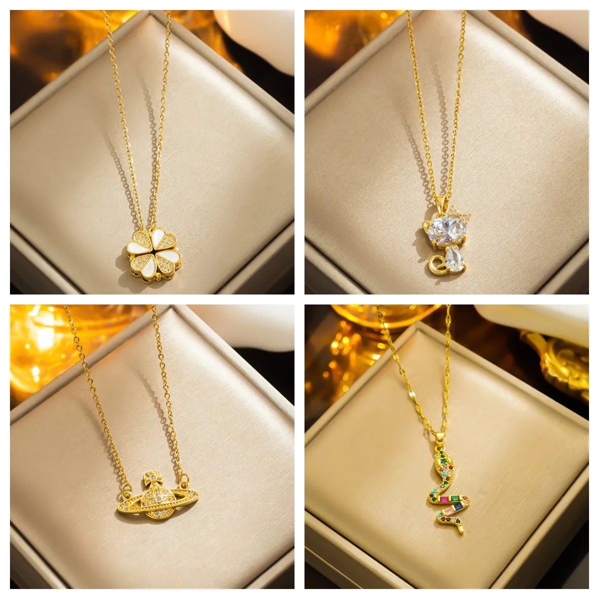 Newest style Fashion 18K Gold Plated Diamond pendant Lip chain necklace rose gold clavicle necklace Jewelry Accessories Gifts no box