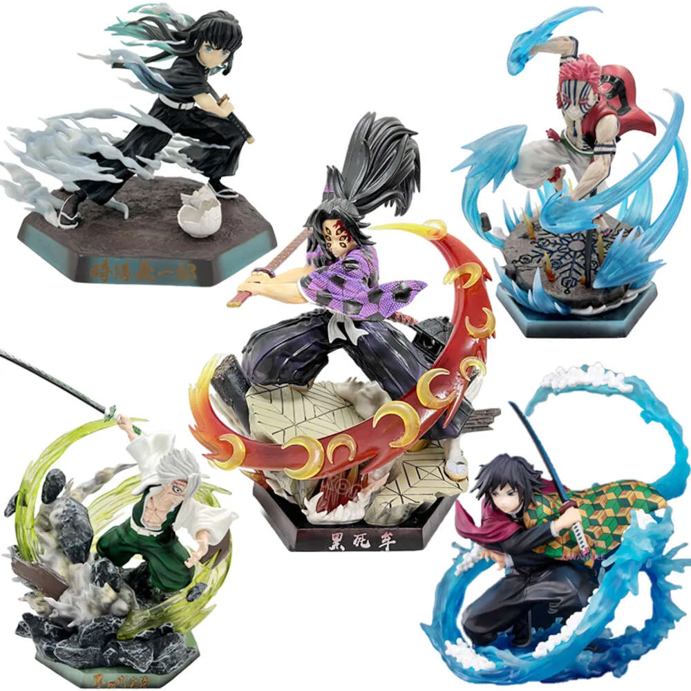 Costumes de mascotte 28 cm Demon Slayer Kokushibou Figure d'anime Kimetsu No Yaiba Tanjiro Kamado figurine d'action Tokitou Muichirou figurines modèle poupée jouet