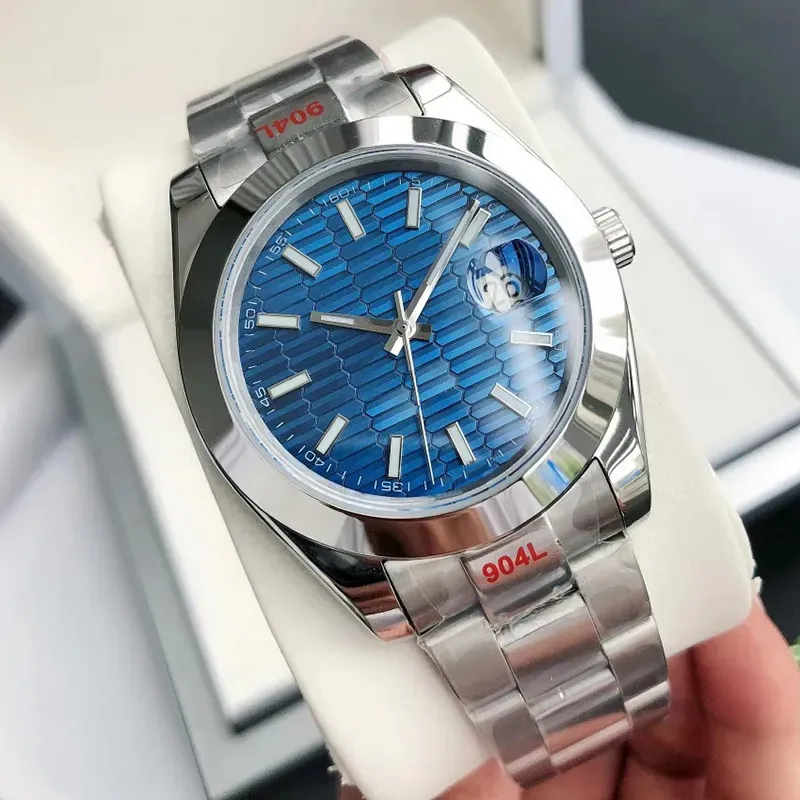Relógio masculino Desinger automático mecânico datejust masculino 36/41mm clássico daydate mostrador azul relógios de pulso fashion relógio de pulso de qualidade AAA aço inoxidável Montre De Luxe U1