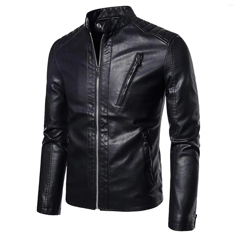 Jaquetas masculinas primavera outono motocicleta jaqueta de couro moda à prova de vento casaco streetwear estilo coreano homens bonitos