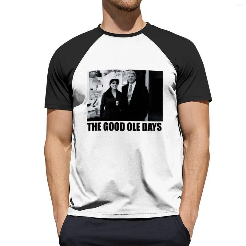 Męskie zbiorniki z czołgiem dobre dni ole- T-shirt Clinton Lewinsky Śliczna koszulka z krótkim rękawem