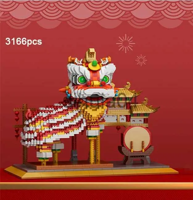 Blocs De Construction De Danse Du Lion Du Nouvel An Chinois, Briques De Lion  Porte Bonheur De Style Chinois, Jouets Pour Enfants, Cadeau De Noël X1011  Du 20,12 €