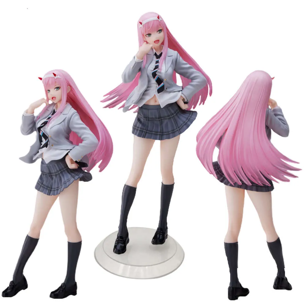 Mascot kostymer 18 cm älskling i Franxx 02 anime tjejfigur skoluniform noll två sexiga actionfigur noll två figurkolliterbar dollleksak