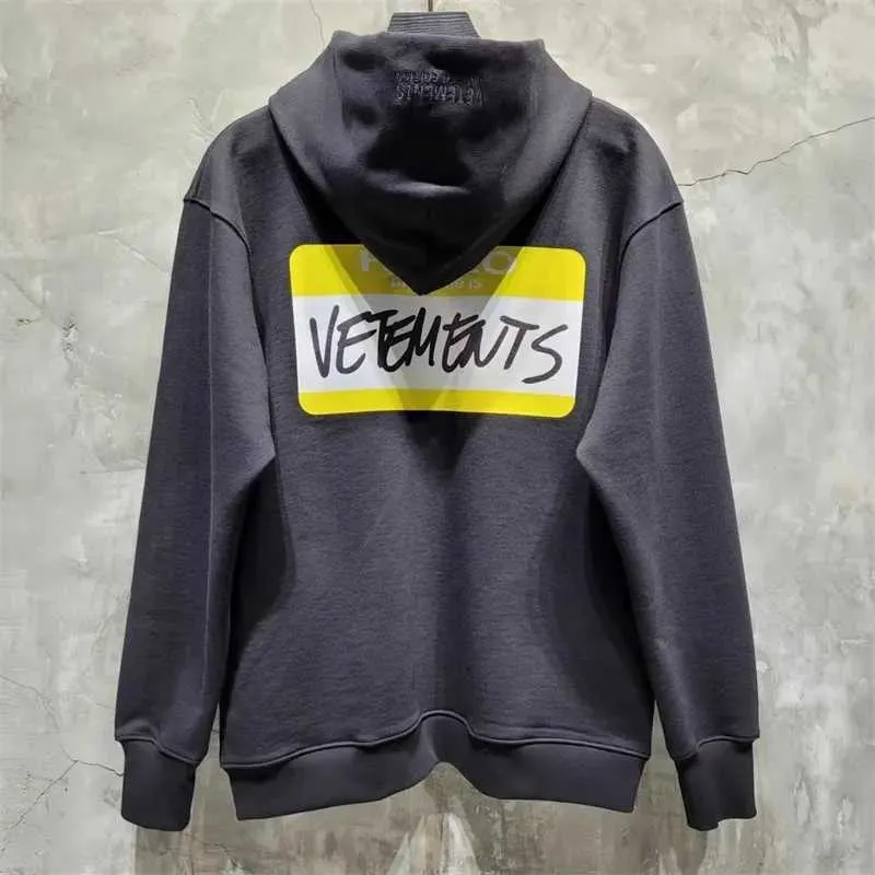VETEMENTS POLIZEI Printed Hoodie For Men And Women Oversized VETEMENTS POLIZEI Printed Hoodie For Men And Women Oversized