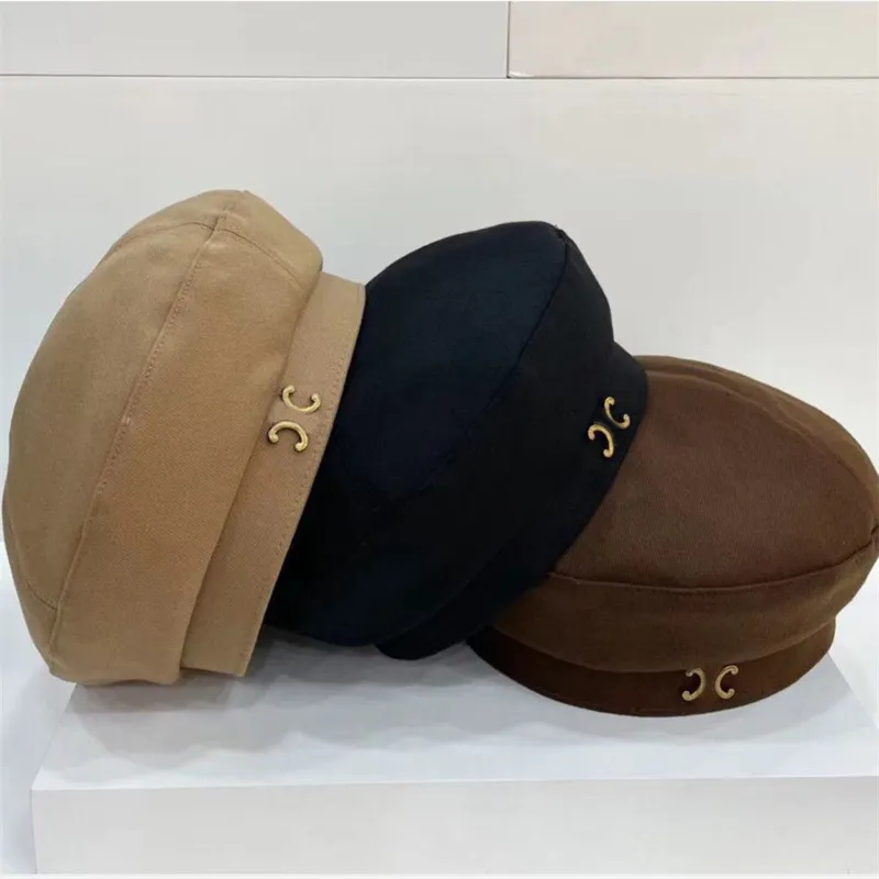 فاخر الصوف Beret Designer الخريف الشتاء نساء القبعات رسام متعدد الاستخدامات القبعات الرجعية الانتصار قوس مارك براعم كاب كبح قبعات مثمن القبعة