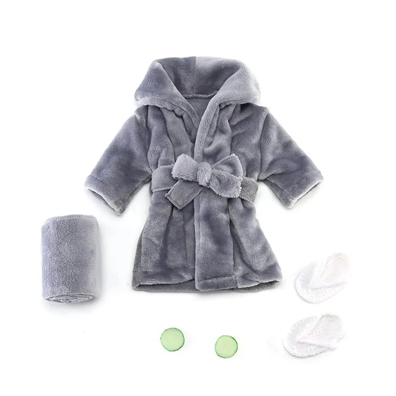 Towels Robes born Bathrobe Outfits with Bath Towel Cucumber Slices Baby Pography Props Outfit Robe Baby Posing Costume Gifts 231006