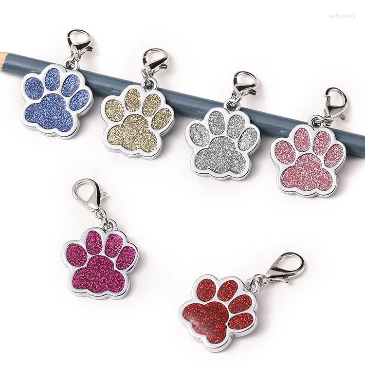 Dog Tag Cat Tags Engraved Puppy Pet ID Name Collar Pendant Accessories Glitter