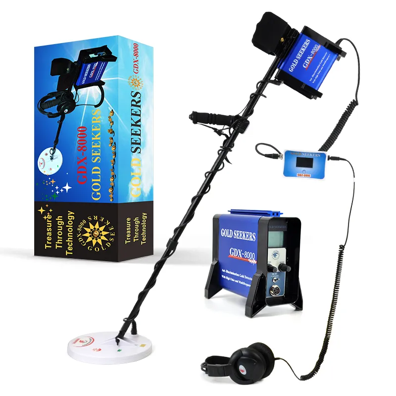 Underground GDX8000 Metal Detectors for Treature Hunt Long Range Deep Gold Detector Mining Finder GDX8000 Rechargeable Battery