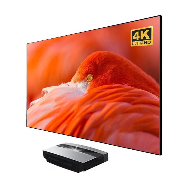 135 Inch UST ALR Projector Screen, Grey Crystal Ambient Light Rejecting ...