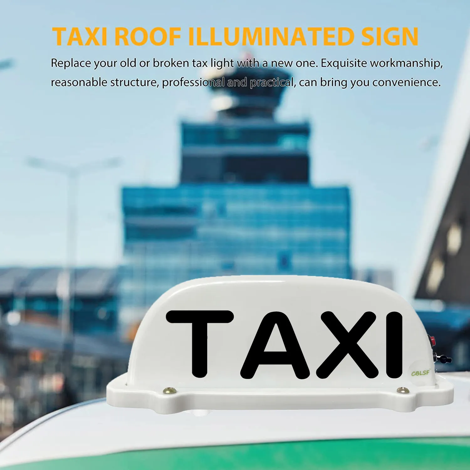tinysiry Taxi-Kuppelleuchte mit Saugnapf, Taxi-Schild-Licht, magnetisches  Top-Schild, Imeter-Kabinenlampe, Fahrer-Dekor-Zubehör, abnehmbare