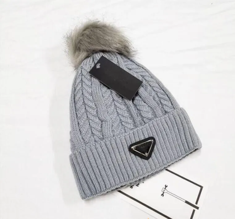 Chapeaux tricotés de styliste de luxe en laine d'hiver, bonnet chaud pour hommes et femmes, chapeau ajusté en cachemire, casquette de crâne décontractée