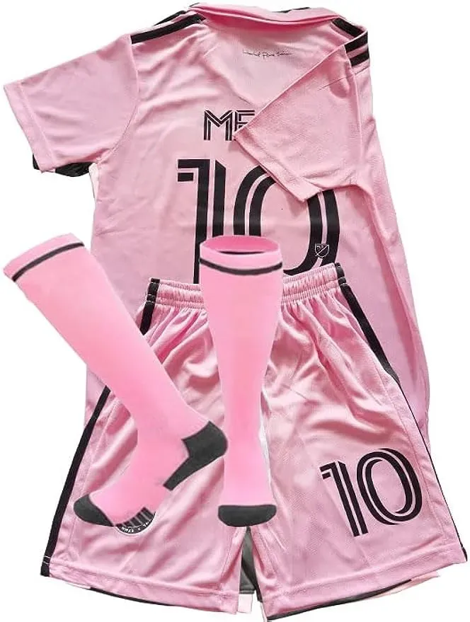 مجموعات الملابس 7# 10# أطفال كرة القدم لكرة القدم jerseytrains زيت القمصان للشباب الفتيات والسرات القصيرة مجموعة من 3 رونالدو mbappe 231010