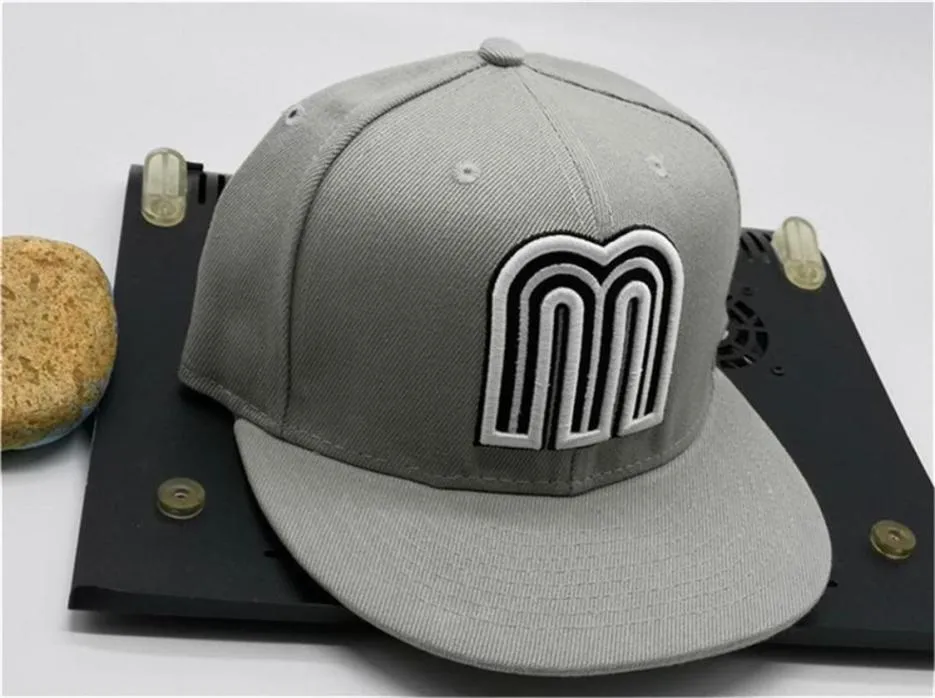 Ready Stock 2021 Mexico Fitted Caps Letter M Hip Hop Size Hats Baseball Caps Vuxen Flat Peak For Men Women Full Stängt3021001