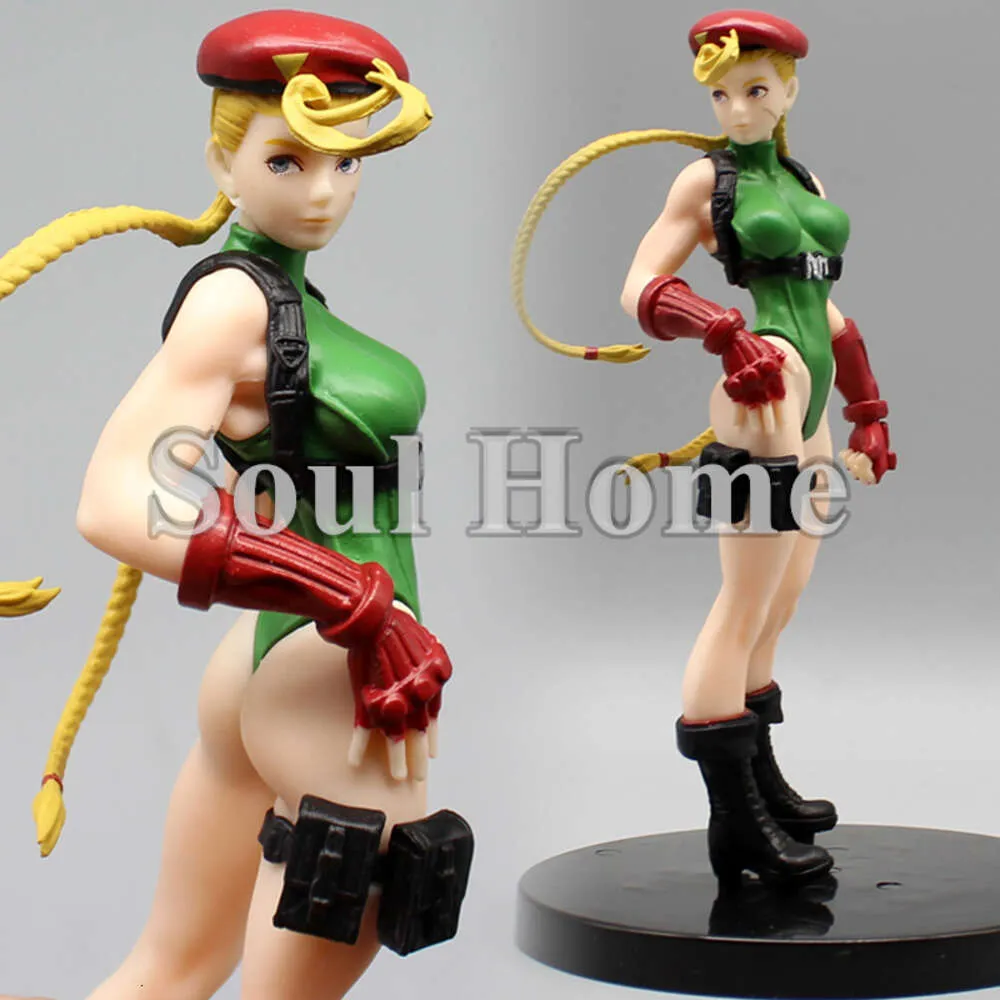 Mascot Costumes 17cm Anime Street Fighter Cammy Bishoujo Statue Sexy Girl Figurine Pvc Figure Figure Kolekcja Kolekcja Model Doll Toys Prezent Świąteczny