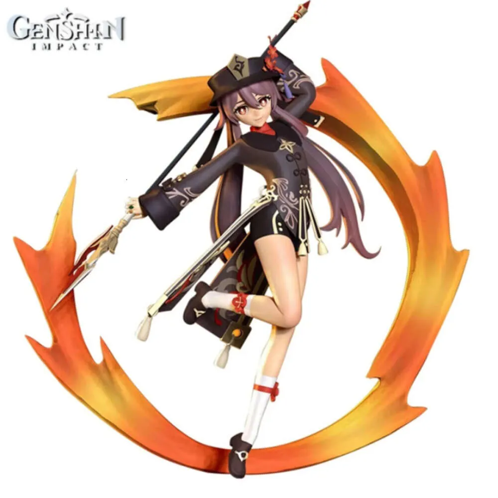 REOZIGN Genshin Impact Anime Figura Hu Tao, 25 Cm Hu Tao Genshin Impact PVC Anime Estatua Merch Creativa Figura Cosplay Adornos Juguetes Regalo Para Los Fans Del Juego De Impacto Genshin
